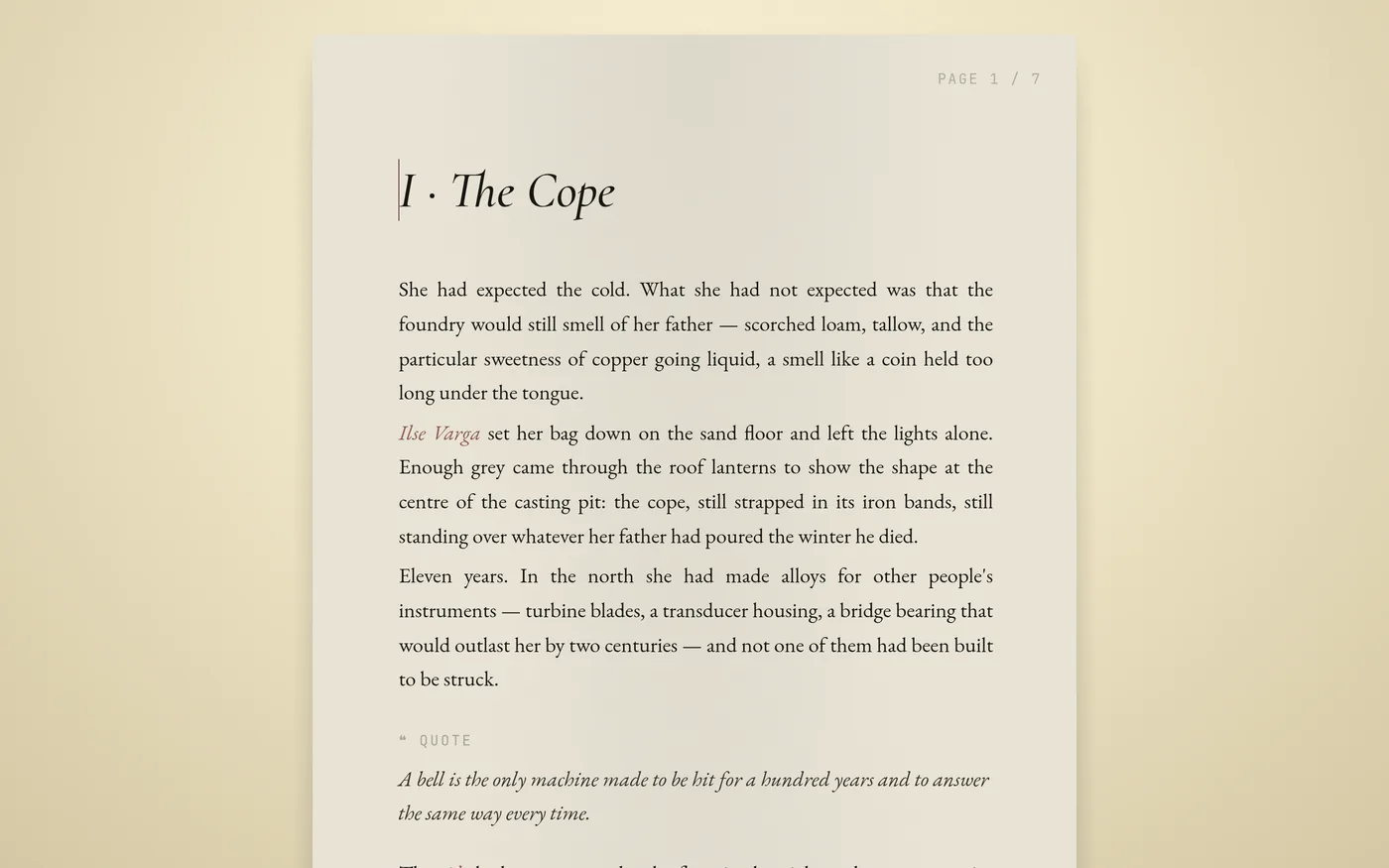 The same page under the morning light atmosphere